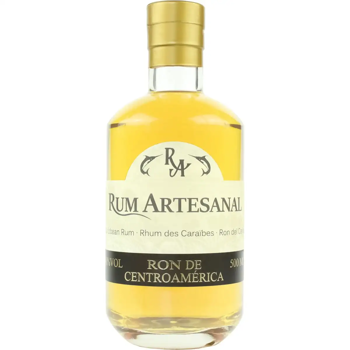 Image of the front of the bottle of the rum Rum Artesanal Ron de Centroamérica
