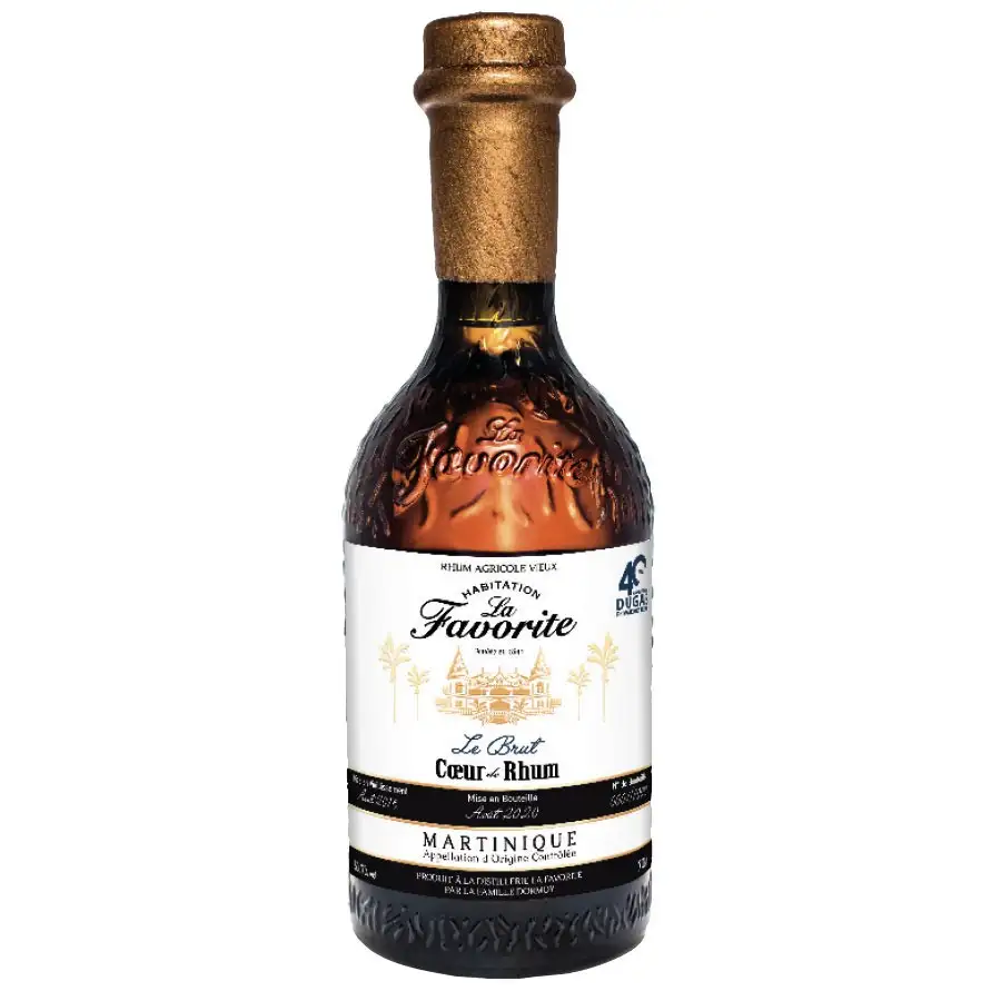 Image of the front of the bottle of the rum Le Brut Cœur de Rhum - 40ans Dugas