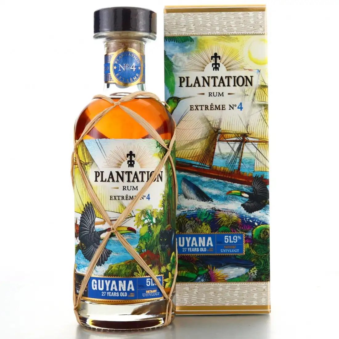 Image of the front of the bottle of the rum Plantation Extrême N.4 (For Belgium - The Nectar)