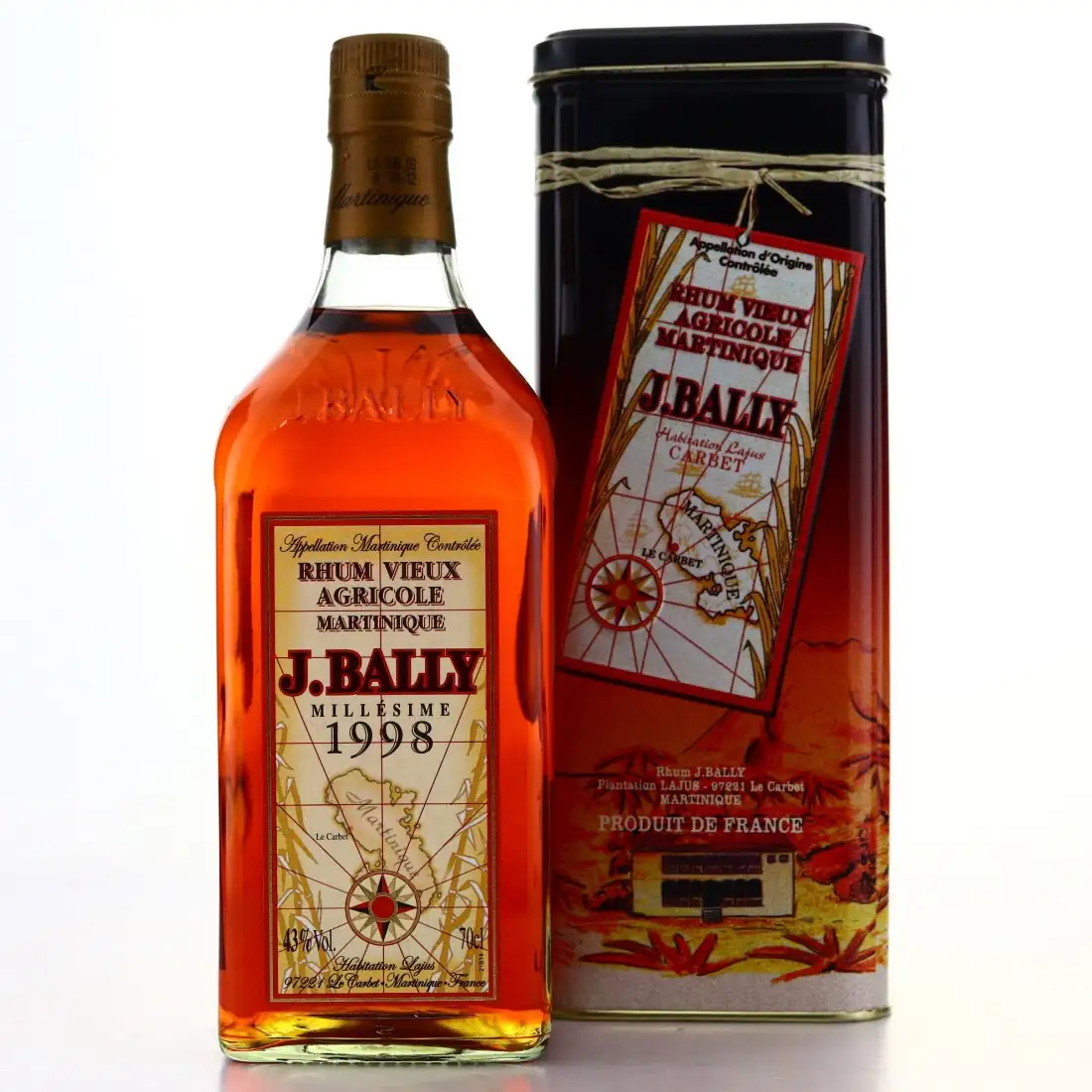 Image of the front of the bottle of the rum Millésime