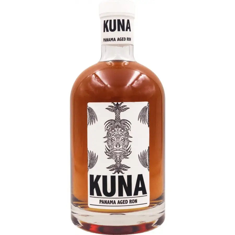 Image of the front of the bottle of the rum Kuna Panama Aged Ron