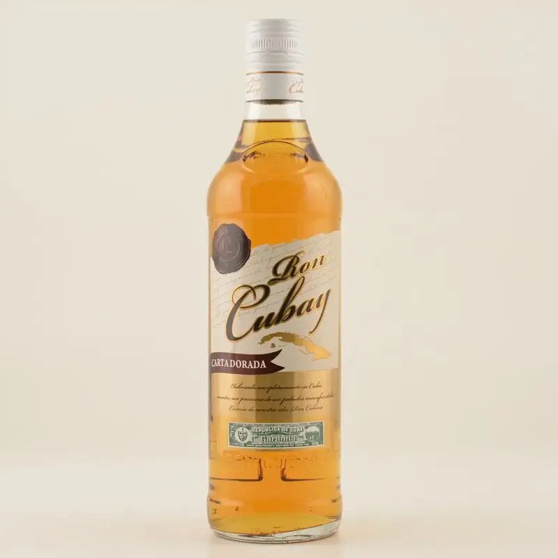 Image of the front of the bottle of the rumCubay Carta Dorada