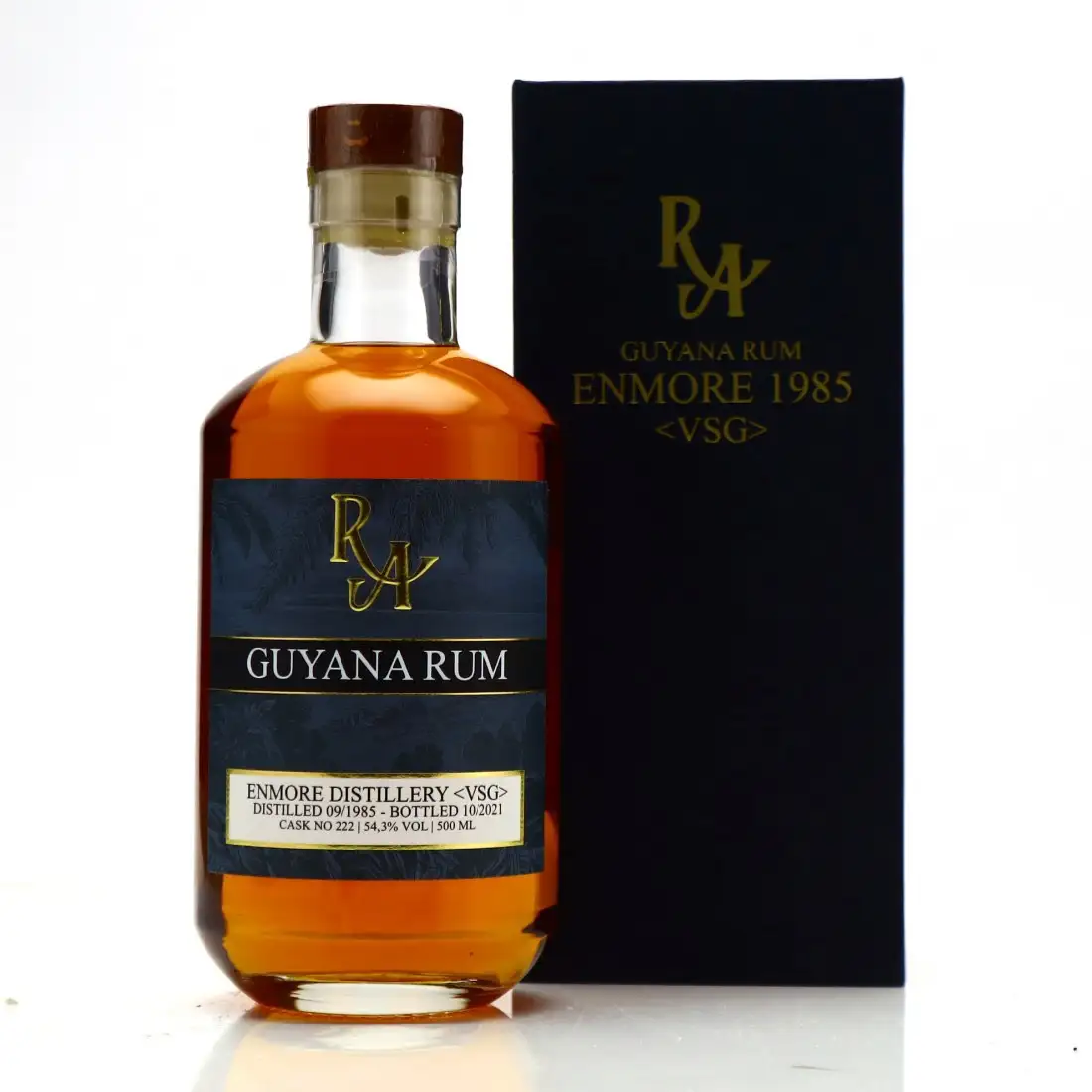 Image of the front of the bottle of the rum Rum Artesanal Guyana Rum VSG