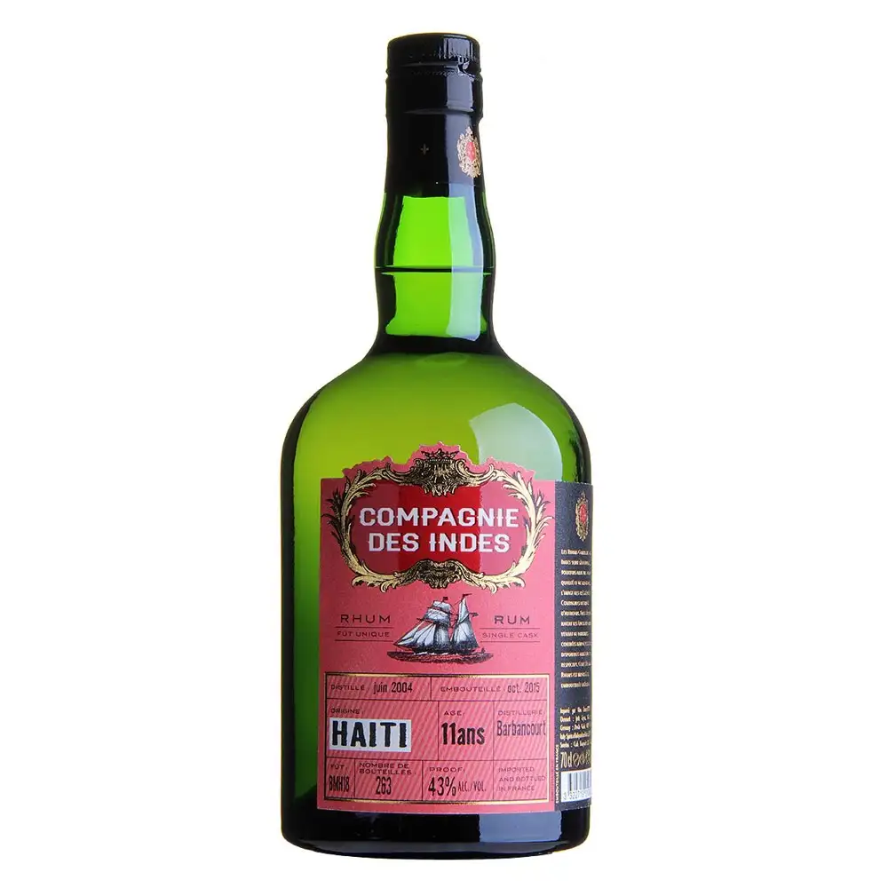 Image of the front of the bottle of the rum Haiti