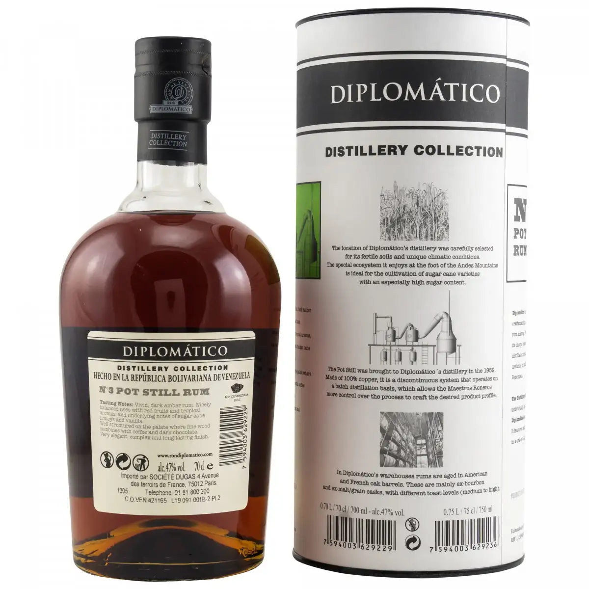 Diplomático No.3 Pot Still Rum 8yr - Rated 7.3 RX803 | RumX