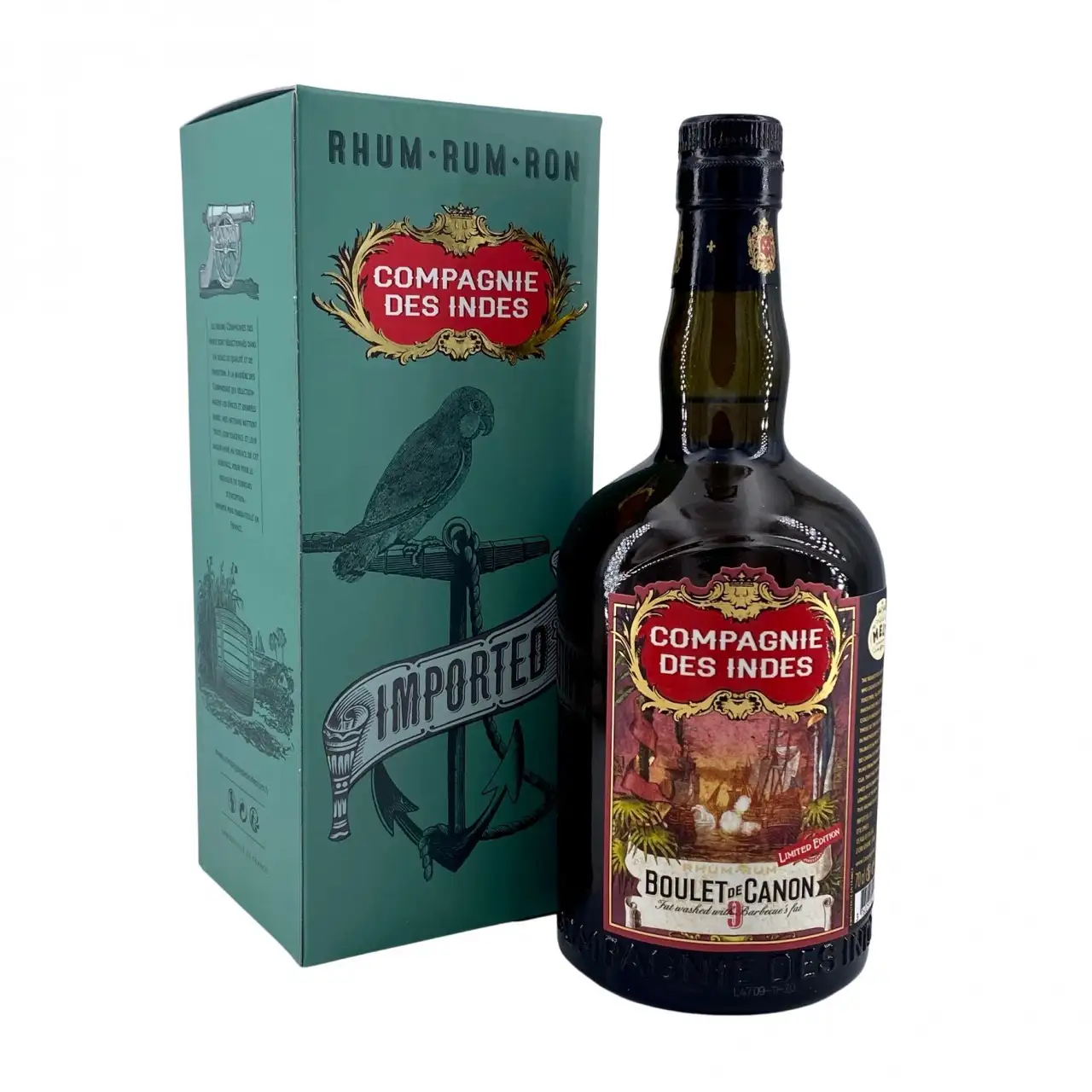 Image of the front of the bottle of the rumBoulet de Canon 9