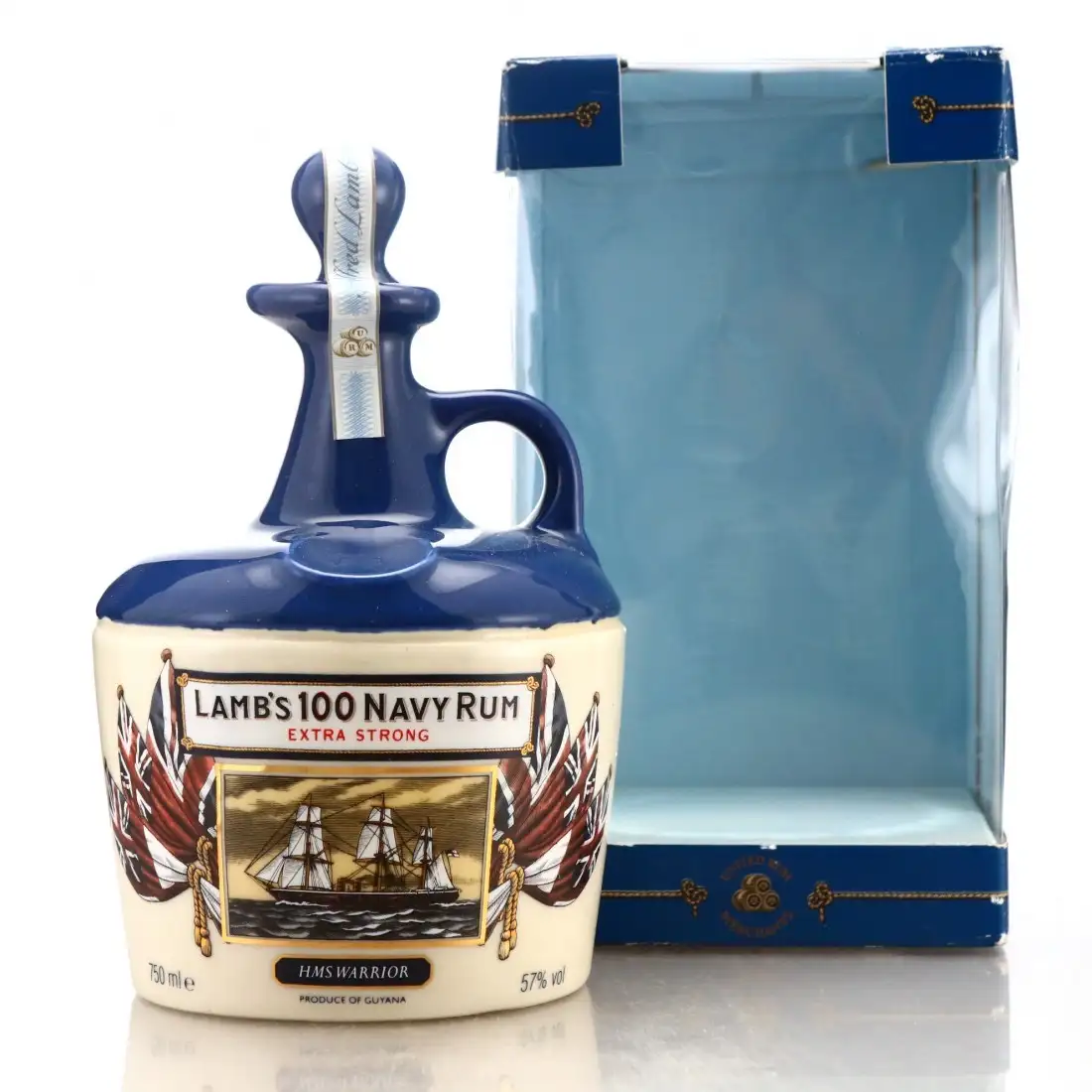 Image of the front of the bottle of the rum Lamb‘s Lamb's 100 Navy Rum HMS Warrior