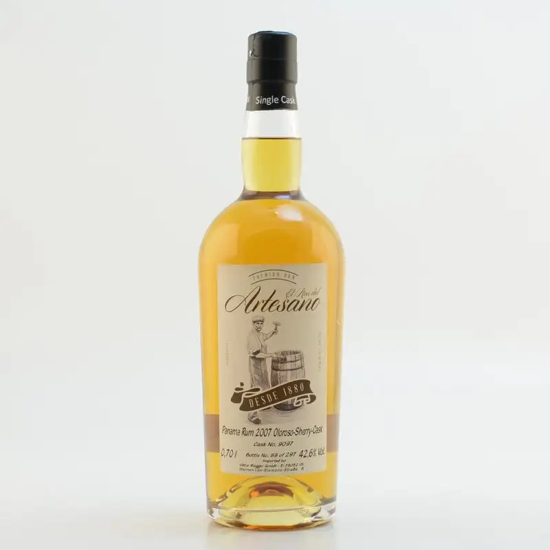 Image of the front of the bottle of the rum Panama Rum Oloroso Sherry Cask