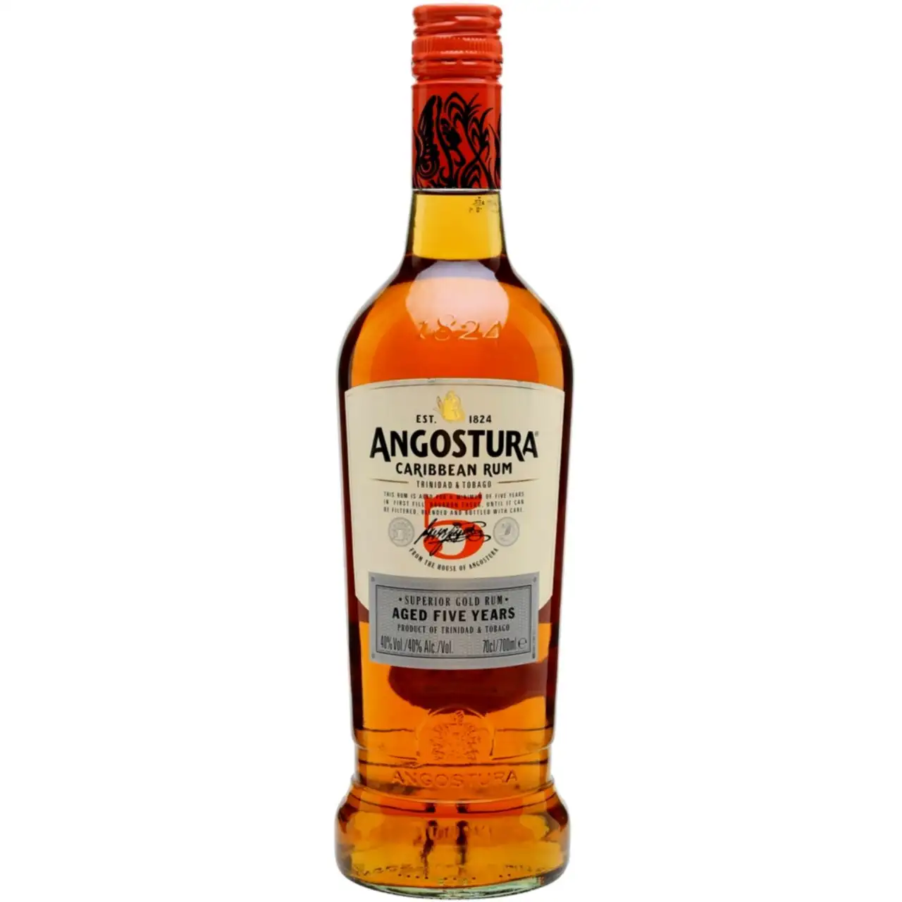 Image of the front of the bottle of the rumAngostura Aged 5 Years