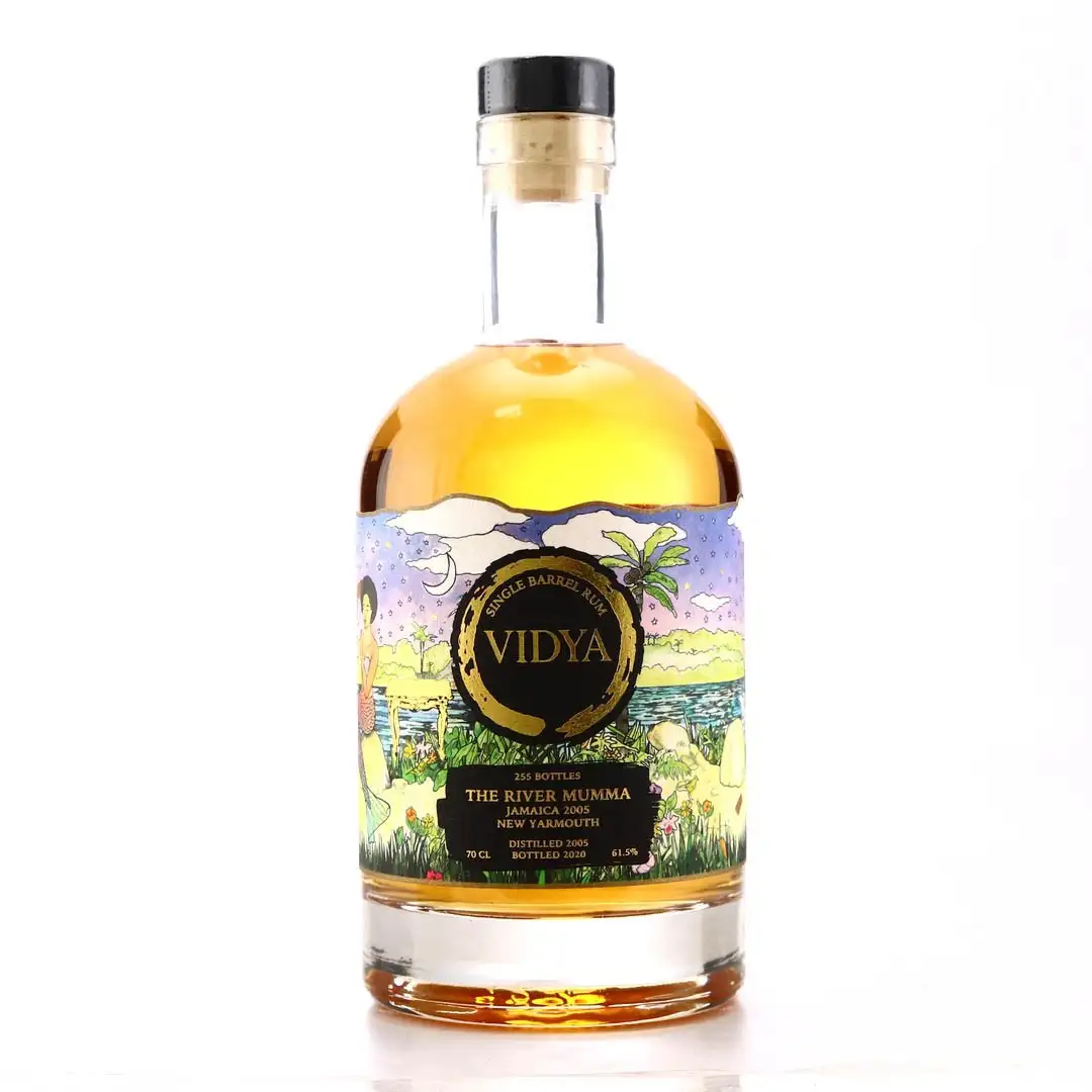 Image of the front of the bottle of the rum The River Mumma
