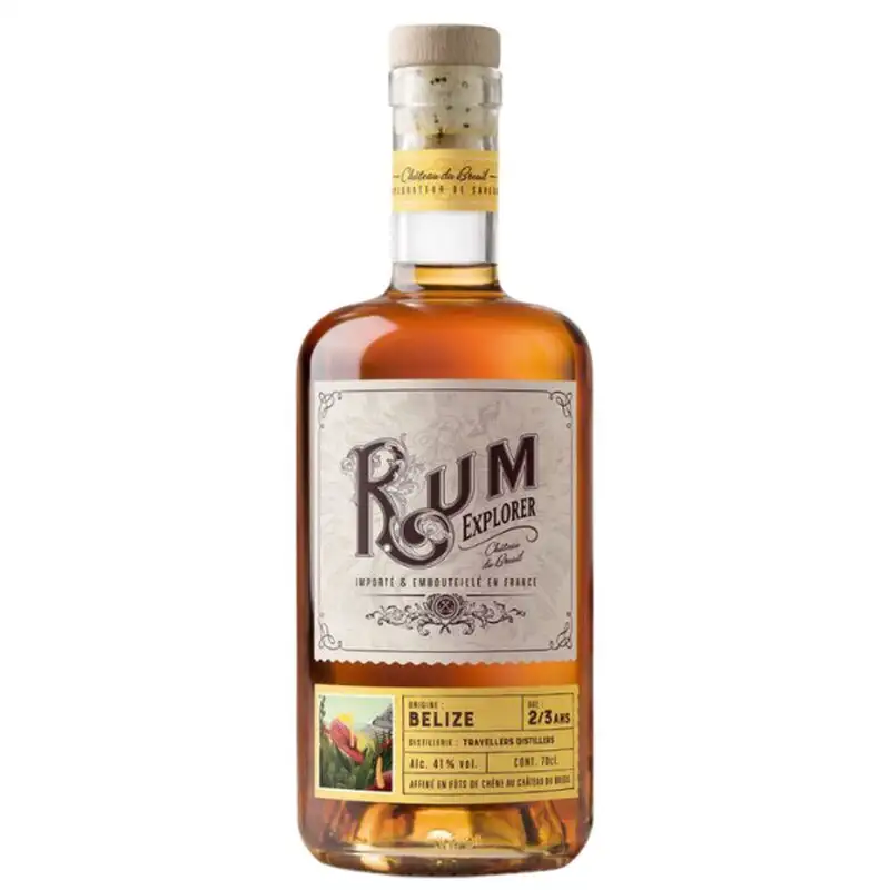 Image of the front of the bottle of the rum Rum Explorer Belize