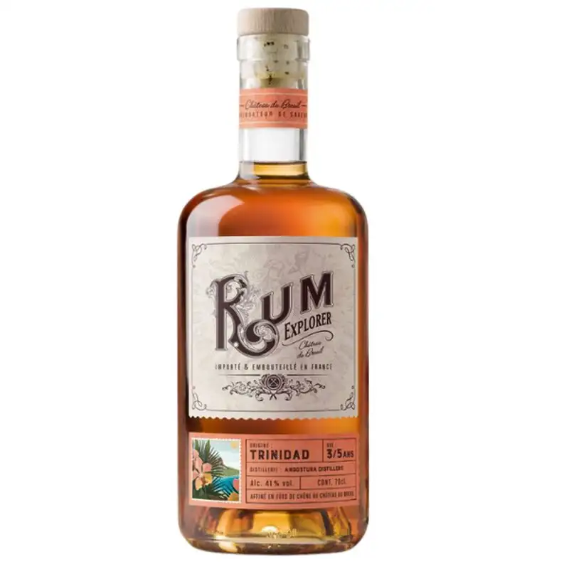 Image of the front of the bottle of the rum Rum Explorer Trinidad