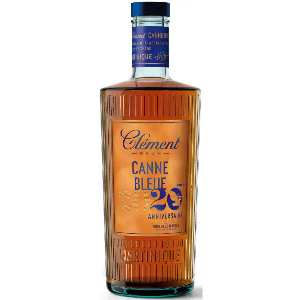 Image of the front of the bottle of the rumClément Canne bleue vieux (20 Anniversaire)