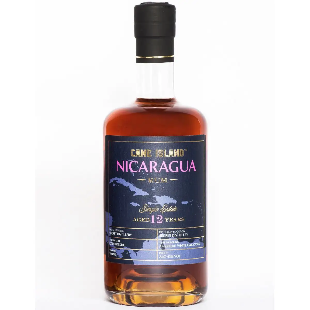 Image of the front of the bottle of the rum Nicaragua