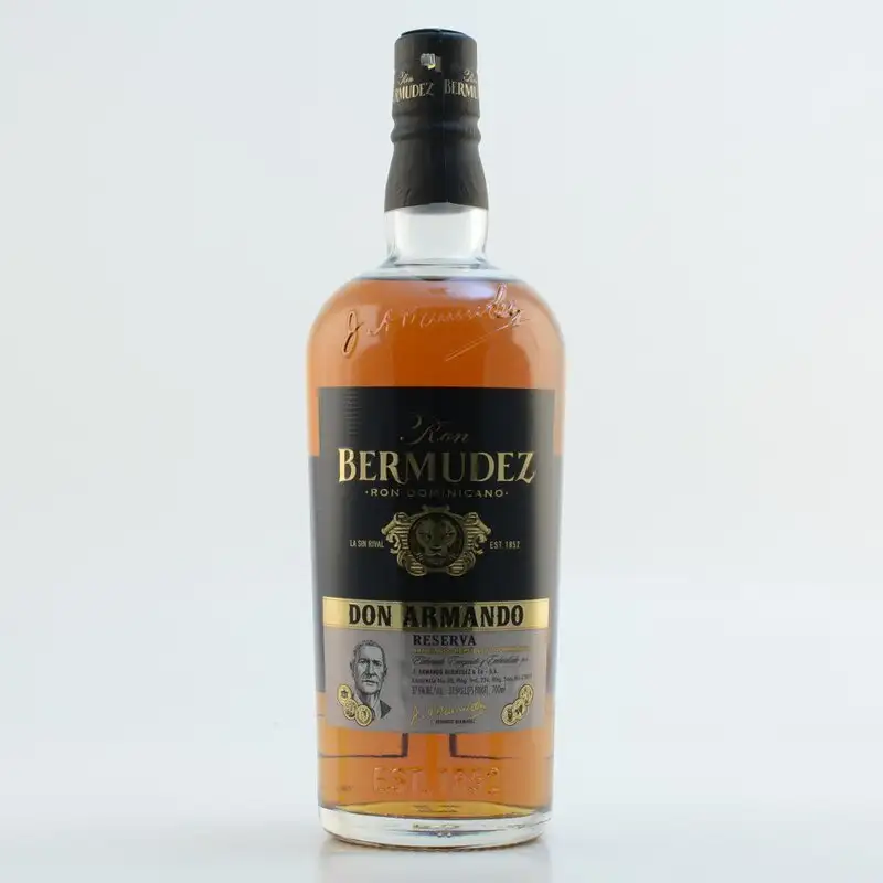 Image of the front of the bottle of the rum Bermudez Don Armando