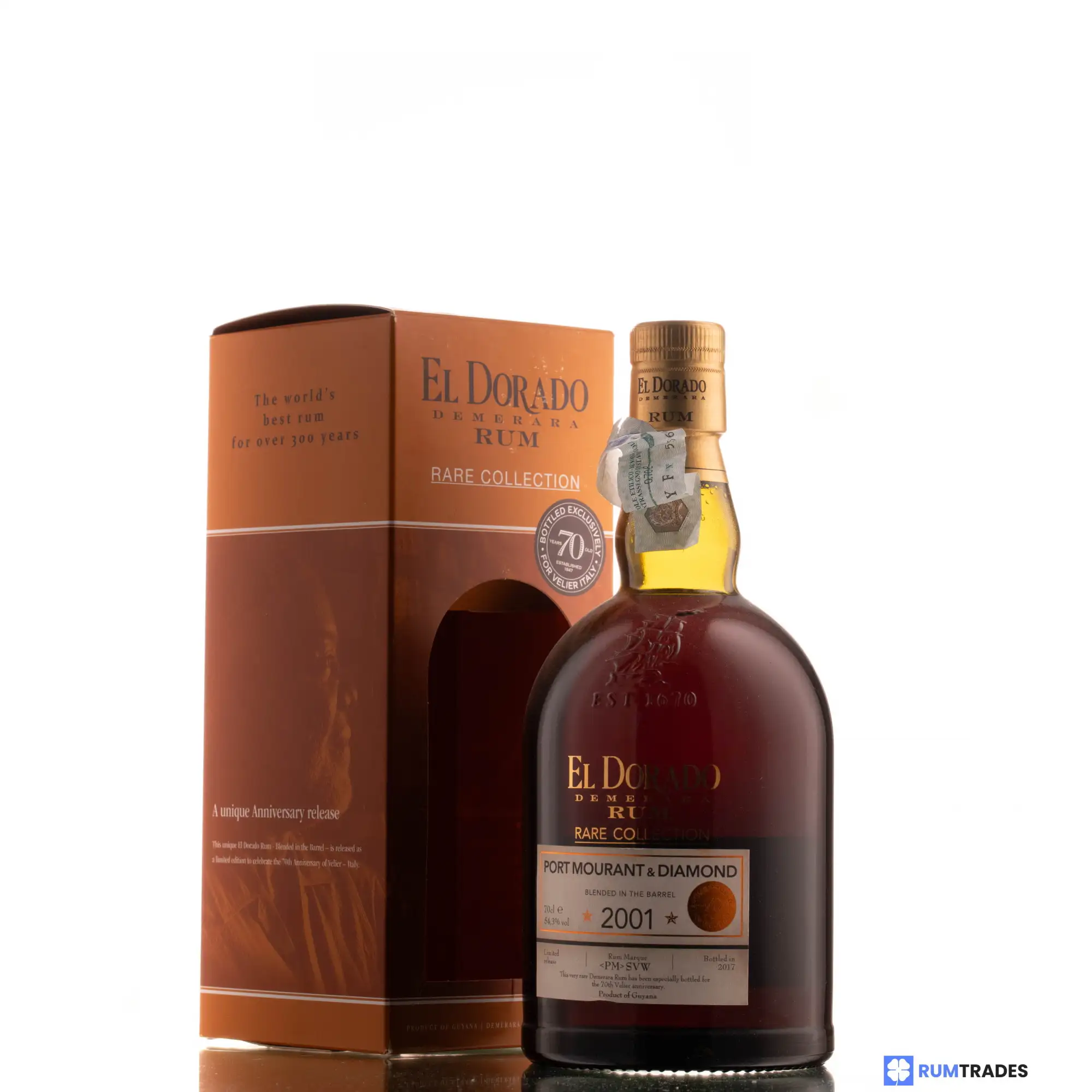 Image of the front of the bottle of the rum El Dorado Rare Collection <PM> SVW