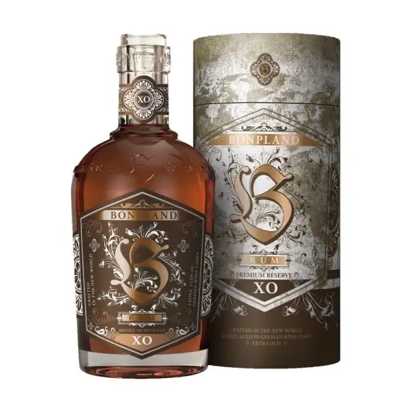 Image of the front of the bottle of the rum Bonpland XO Premium Reserve