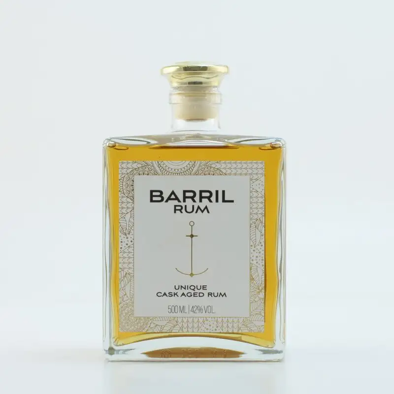 Image of the front of the bottle of the rumBarril Rum Unique Cask Aged Rum
