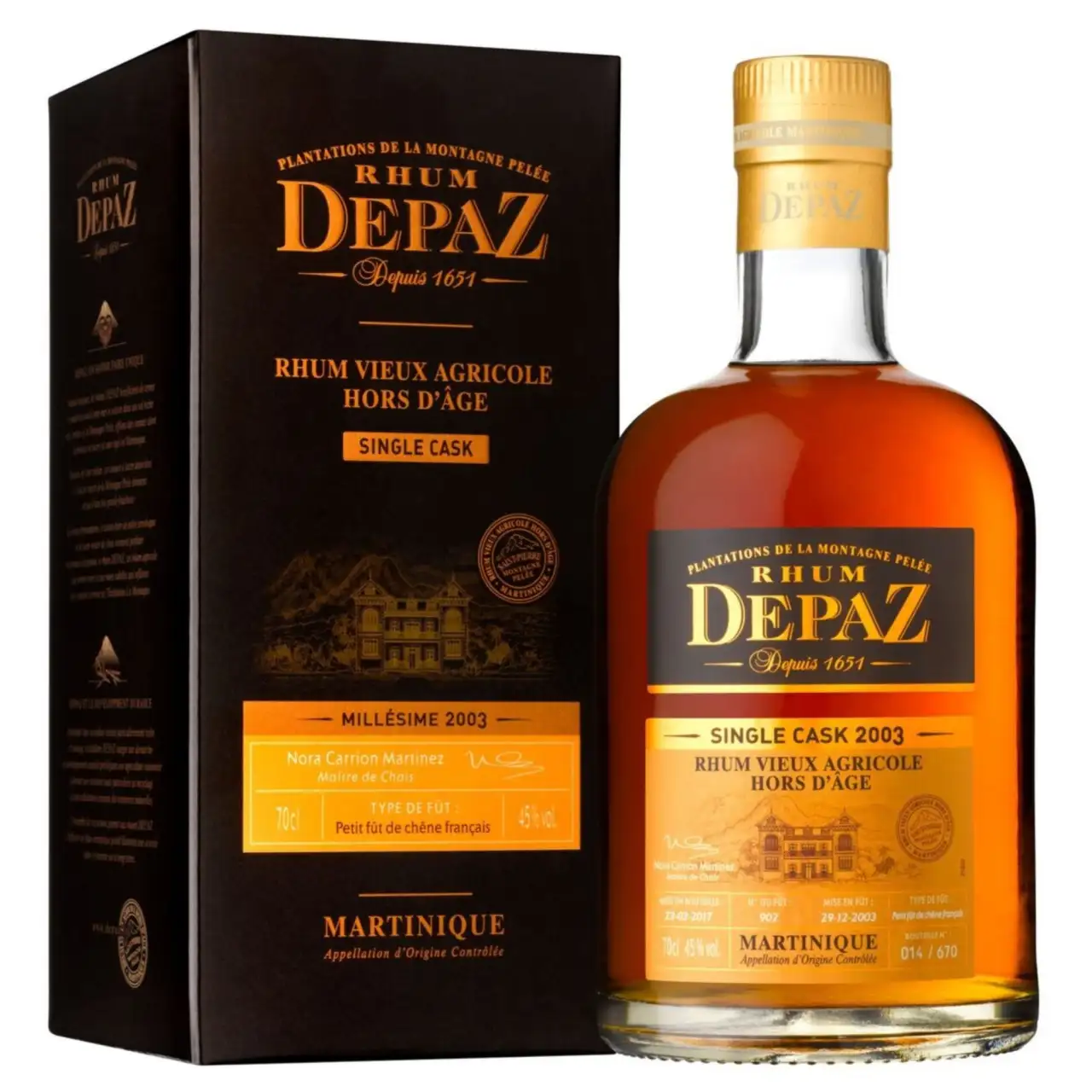 achat de DEPAZ Vieux Rhum 2010 Les millésimes Rhum Vieux Hors d'âge