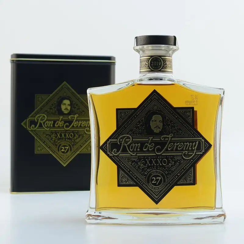 Image of the front of the bottle of the rum Ron de Jeremy XXXO Solera 27