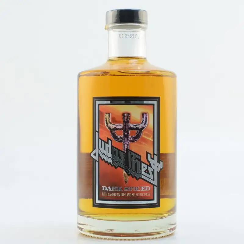 Image of the front of the bottle of the rum Judas Priest Dark Spiced