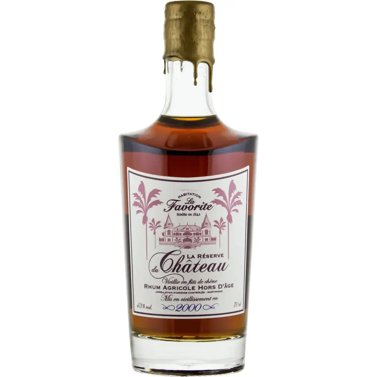 Image of the front of the bottle of the rum Reserve du Château