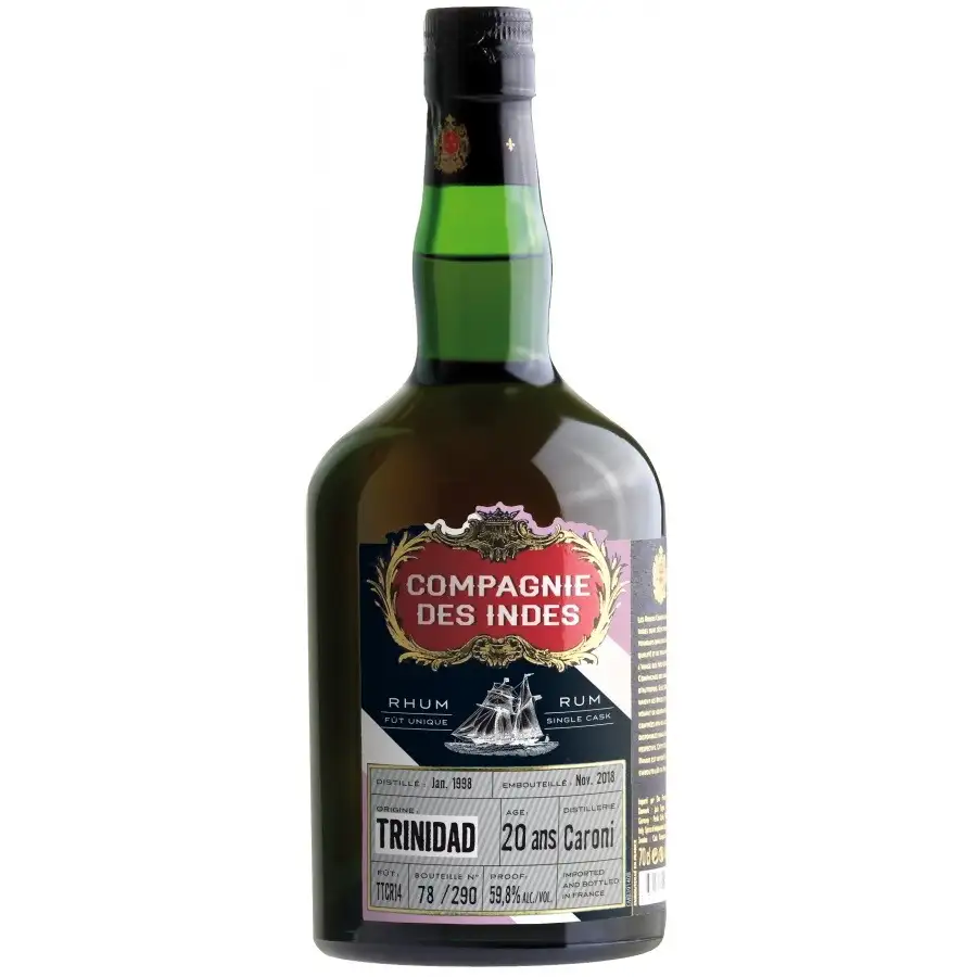 Image of the front of the bottle of the rumTrinidad HTR
