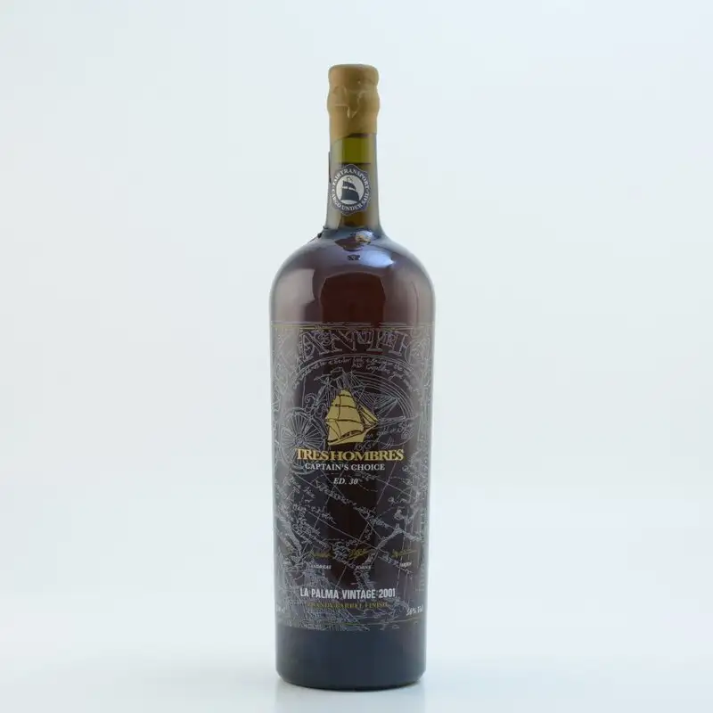Image of the front of the bottle of the rum Ed. 30 La Palma Vintage 2001