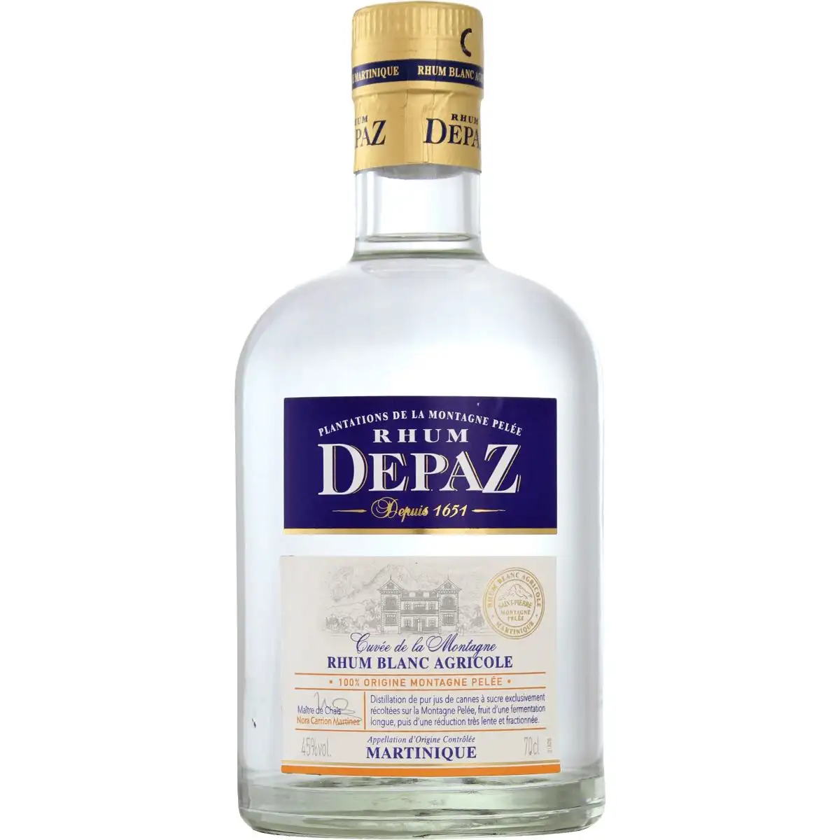 Rhum Vieux Agricole Depaz Plantation Martinique 45° 70cl