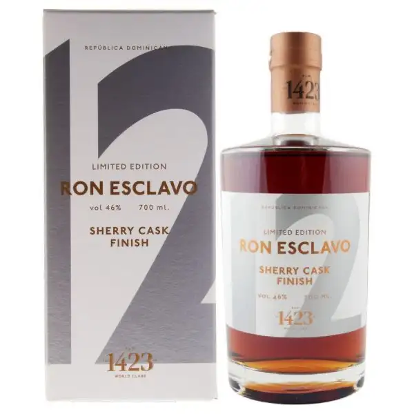 Image of the front of the bottle of the rum Ron Esclavo Sherry Cask Finish