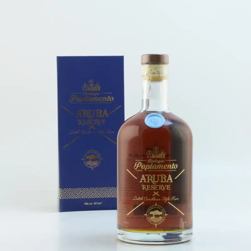 Image of the front of the bottle of the rum Bodega Papiamento Aruba Reserve Rum