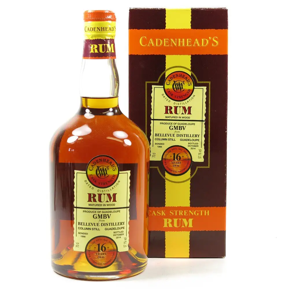 Image of the front of the bottle of the rum GMBV
