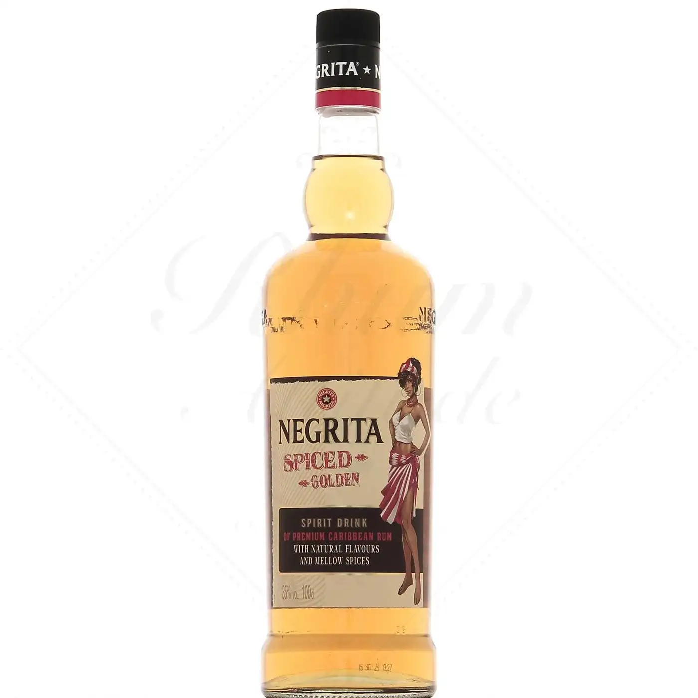 Image of the front of the bottle of the rum Rhum Negrita Spiced Golden