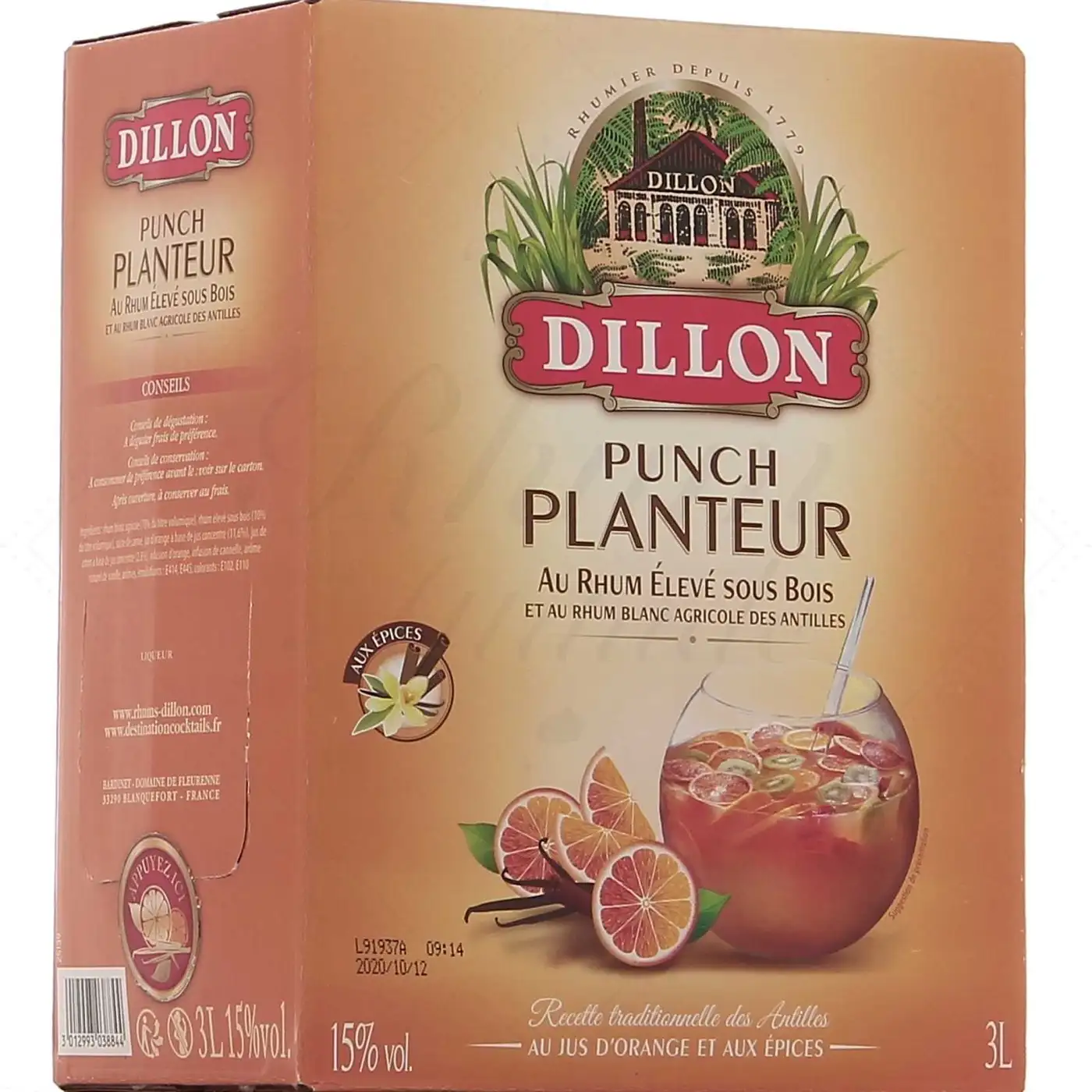 Image of the front of the bottle of the rumPunch Planteur