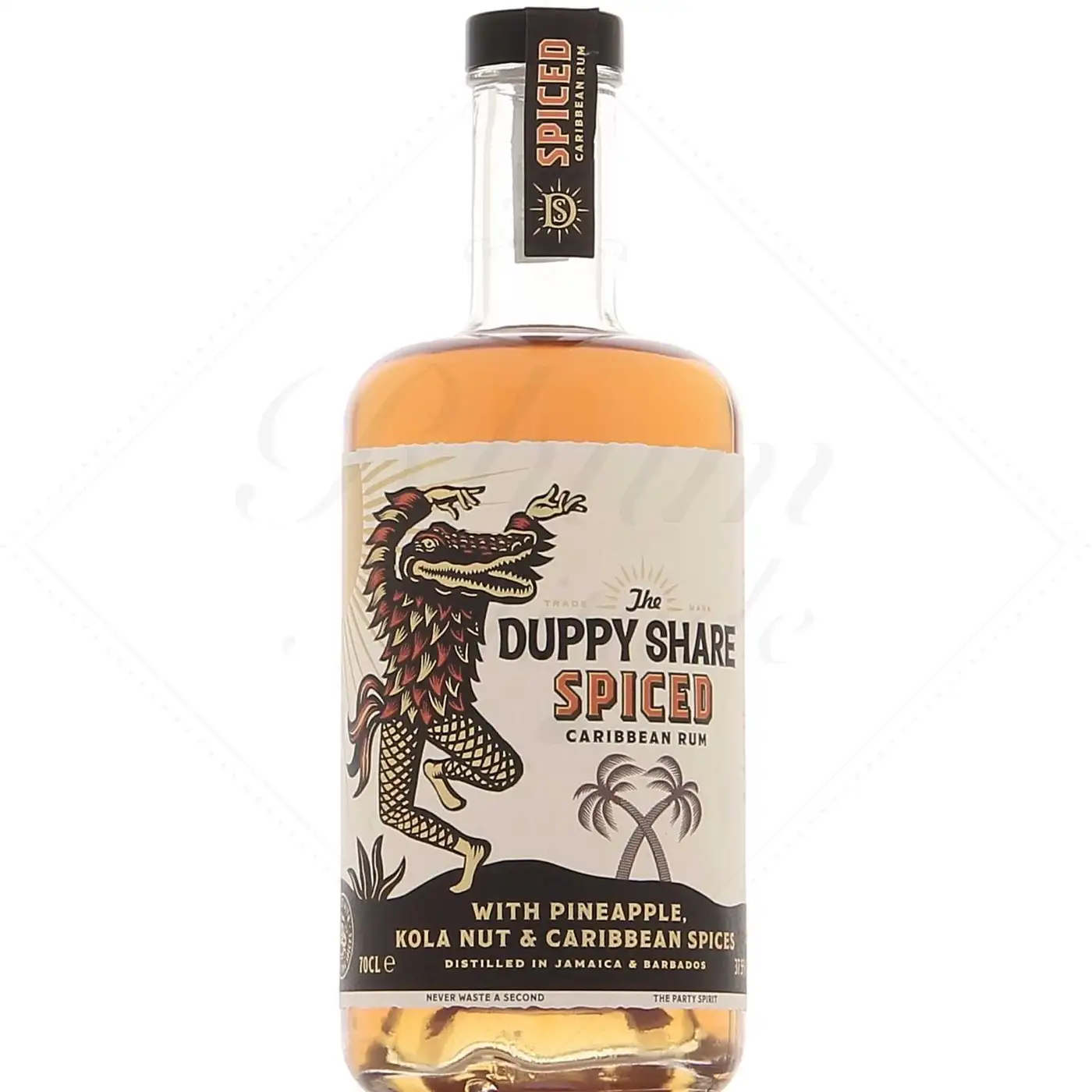 Image of the front of the bottle of the rum Spiced