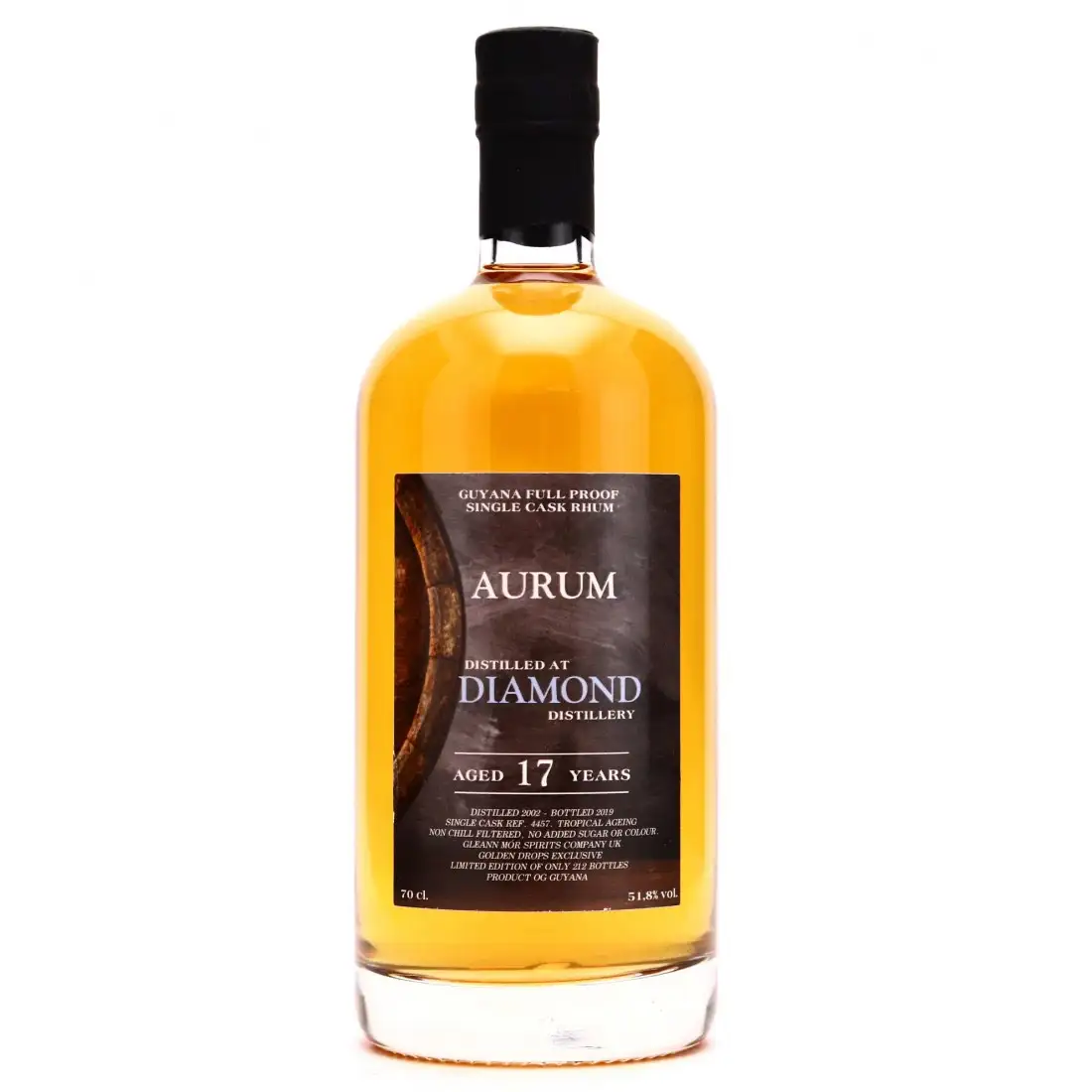 Image of the front of the bottle of the rum Aurum No. 4
