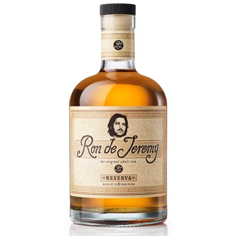 Image of the front of the bottle of the rum Ron de Jeremy Reserva