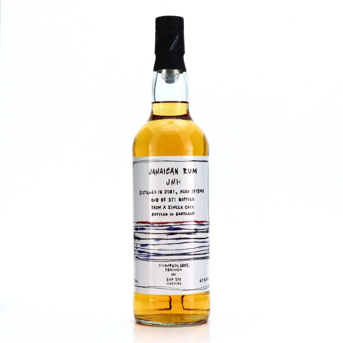 Image of the front of the bottle of the rum Jamaican Rum JMH (Bar Tre) <>H