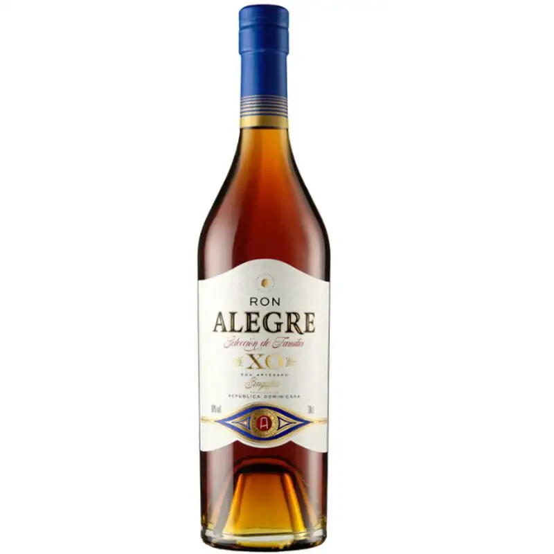 Image of the front of the bottle of the rum Ron Alegre XO