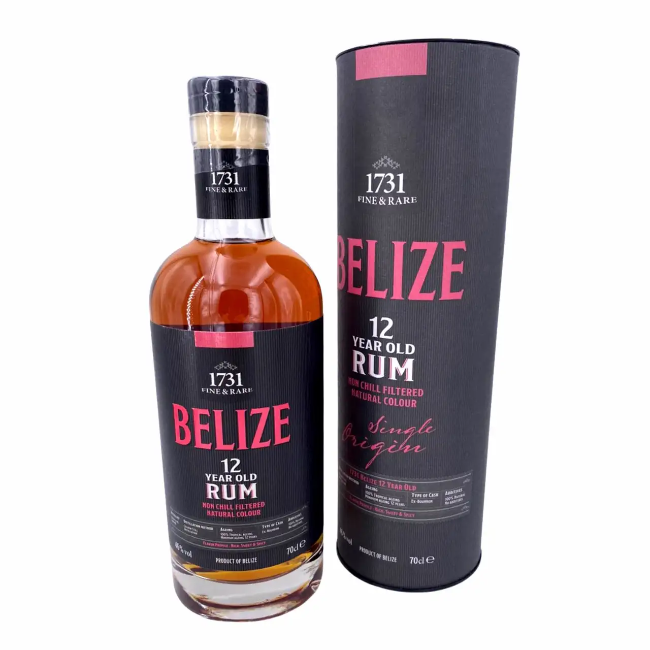 Image of the front of the bottle of the rum Belize