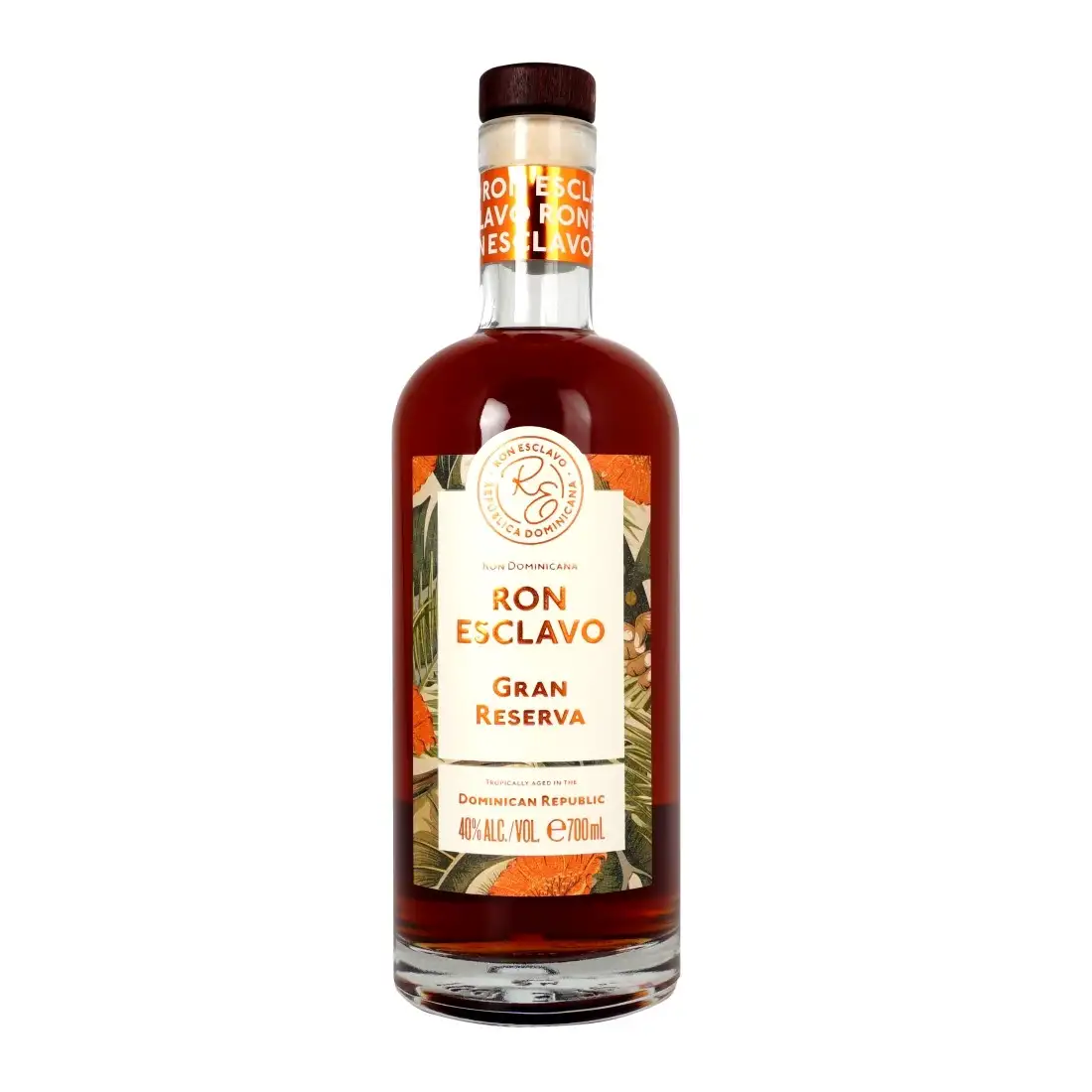 Image of the front of the bottle of the rum Ron Esclavo Gran Reserva