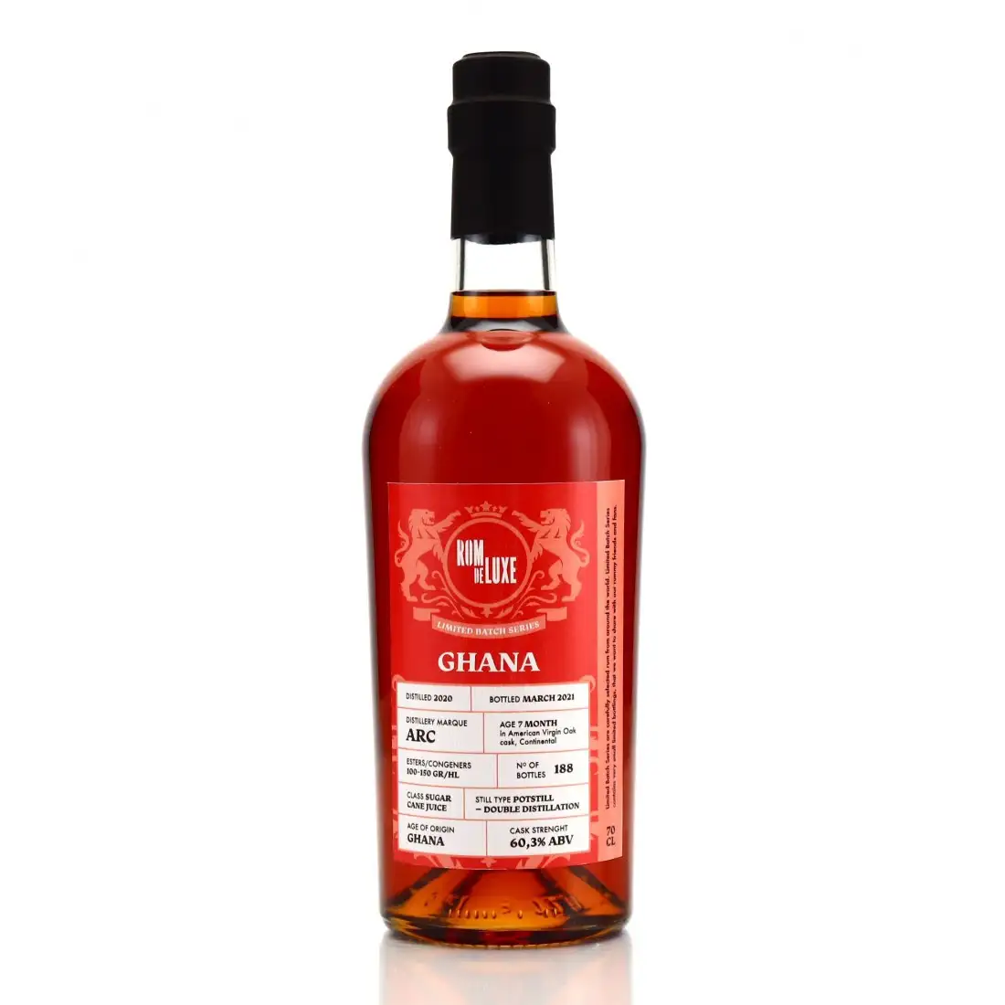 Image of the front of the bottle of the rum Limited Batch Series GHANA ARC