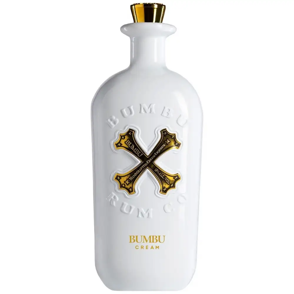 Image of the front of the bottle of the rumBumbu Liqueur Cream