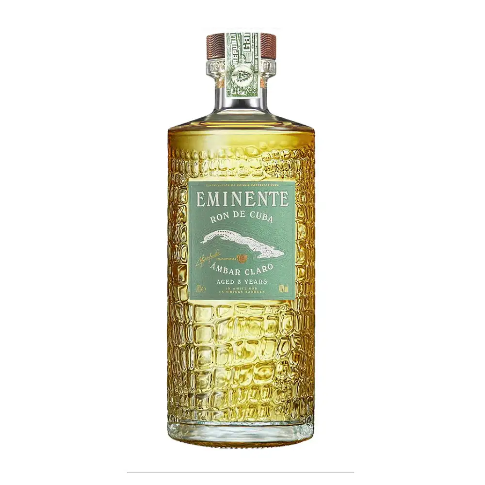 Image of the front of the bottle of the rumEminente Ambar Claro