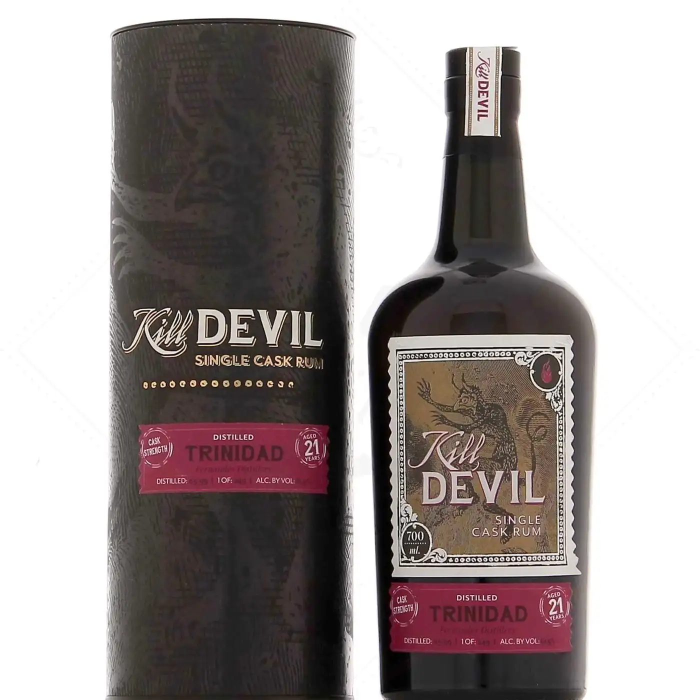Image of the front of the bottle of the rum Kill Devil Trinidad Fernandes