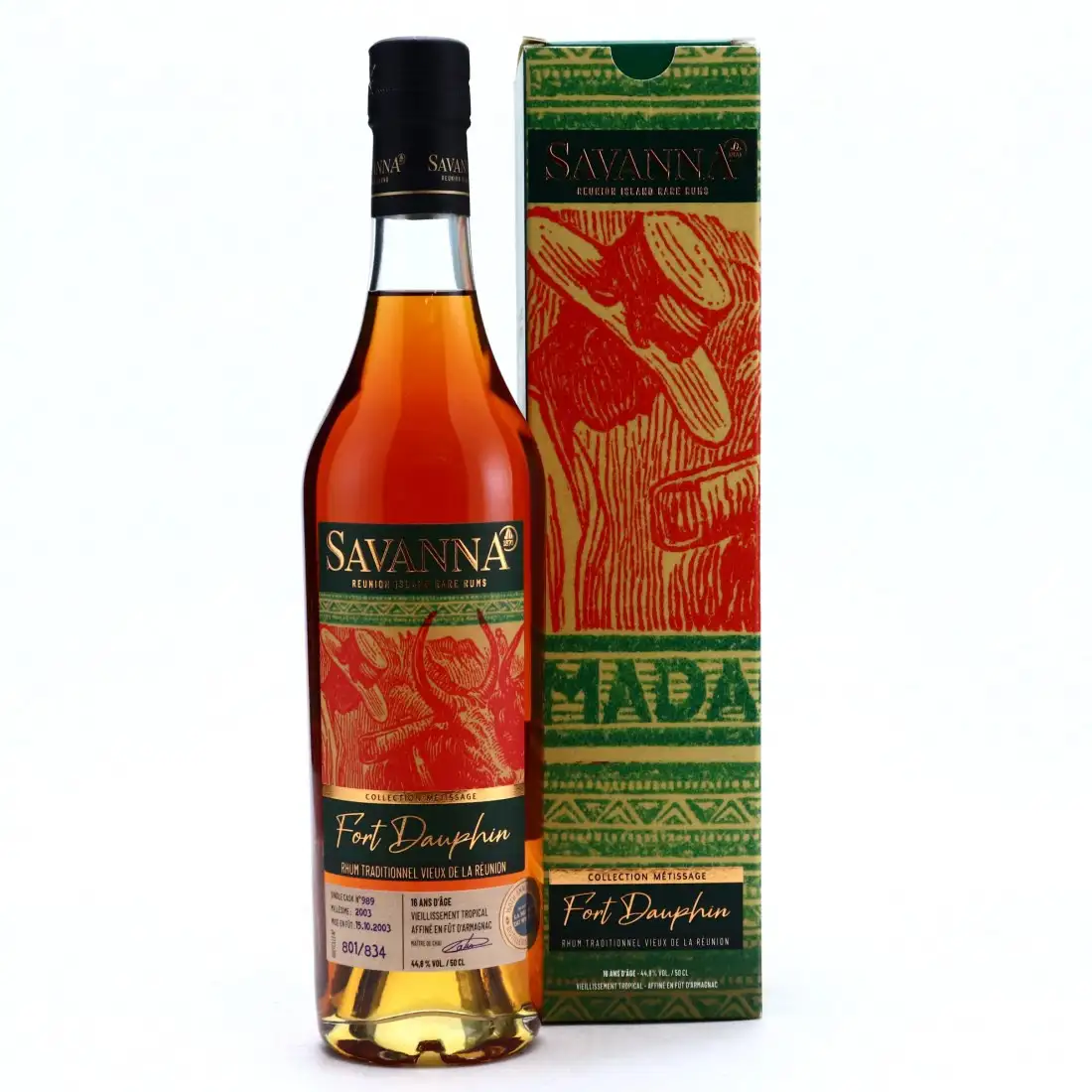 Image of the front of the bottle of the rumCollection Métissage Fort Dauphin