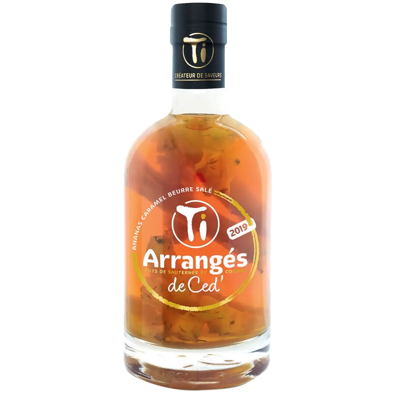Image of the front of the bottle of the rumAnanas Caramel Beurre Salé (Whisky) Les Rhums de Ced
