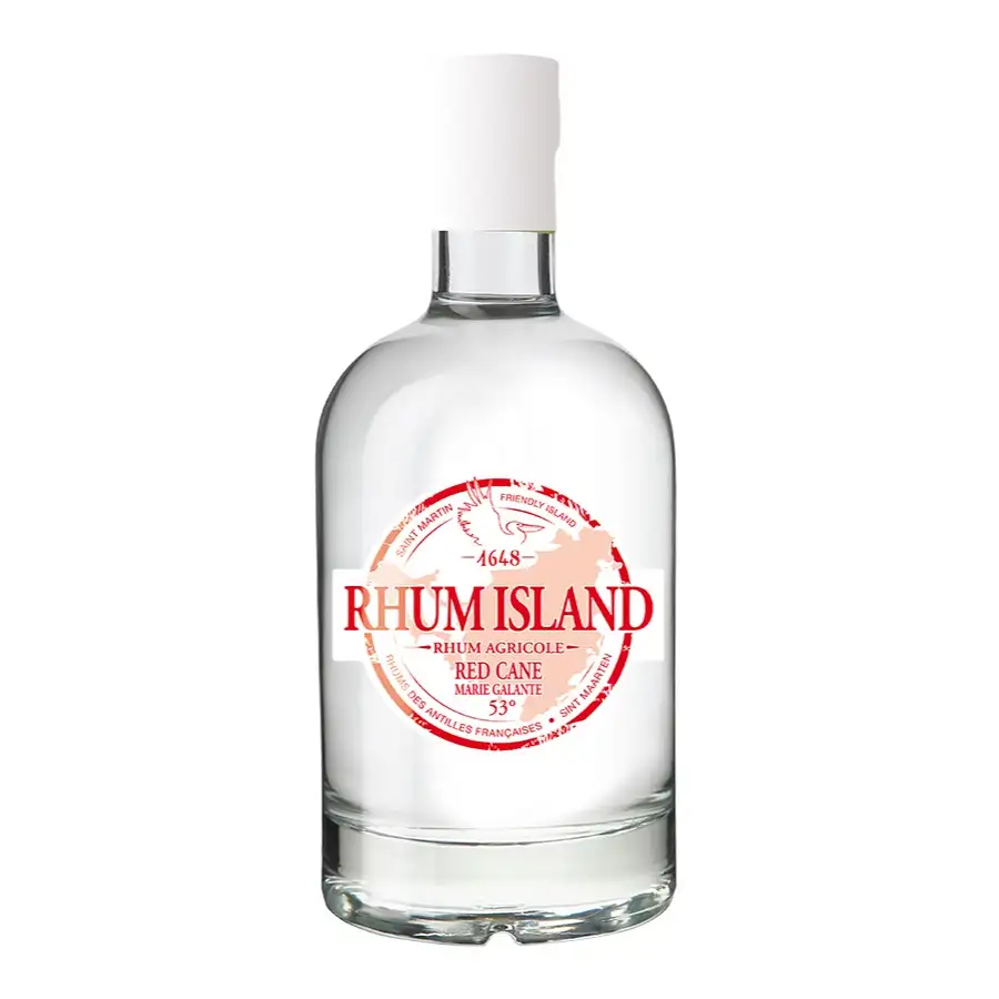 Image of the front of the bottle of the rum RHUM ISLAND Red Cane