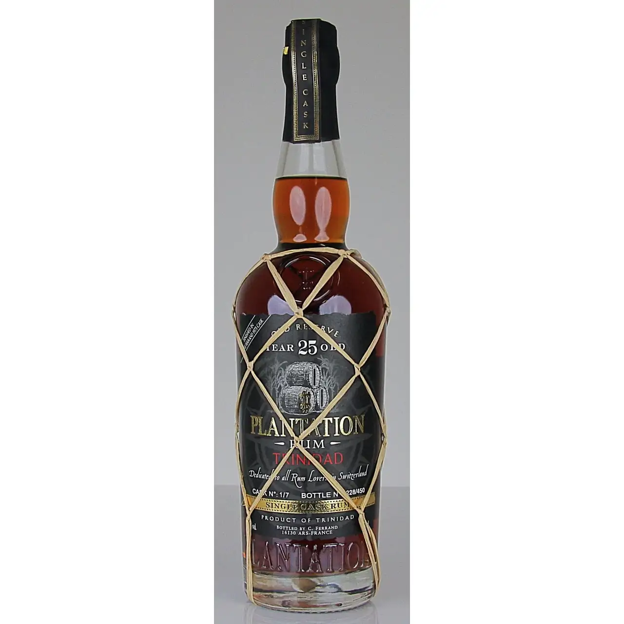 Image of the front of the bottle of the rum Plantation Old Reserve 25 Year Old (Rum Lovers in Switzerland)
