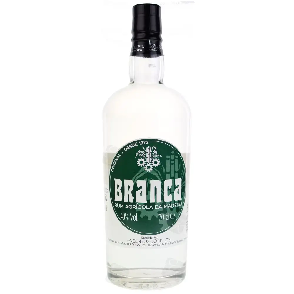 Image of the front of the bottle of the rum Branca